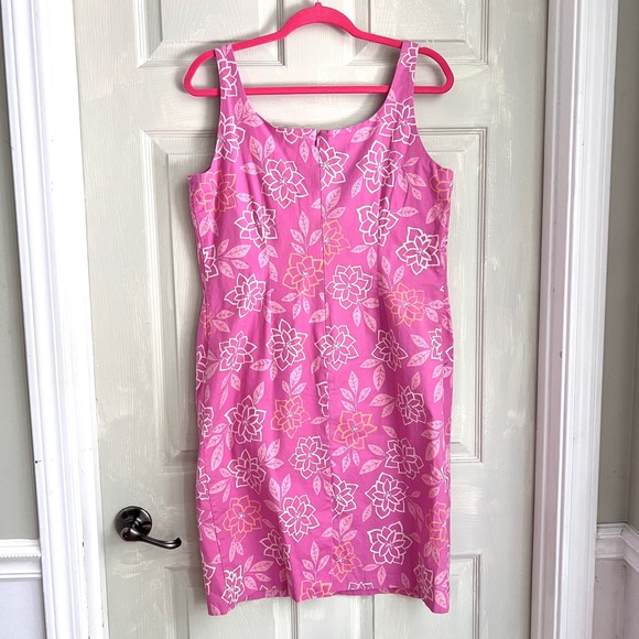 Sigrid Olsen Sport Dresses & Skirts - Sigrid Olsen Sport Sheath Dress Womens 14 Floral Sleeveless Pink Y2K Tropical
